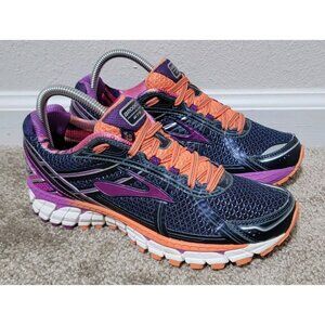 Brooks Adrenaline GTS 15 Running Shoes Womens Sz 8 M (B) Blue Purple Orange
